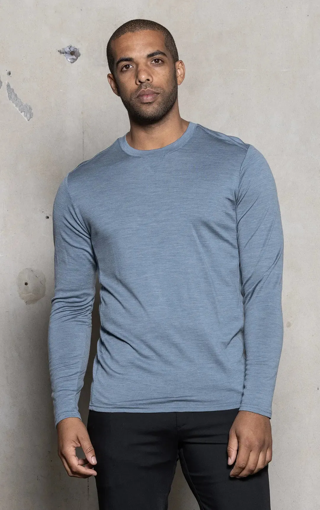 180GSM SINGLE JERSEY MERINO LS CREW