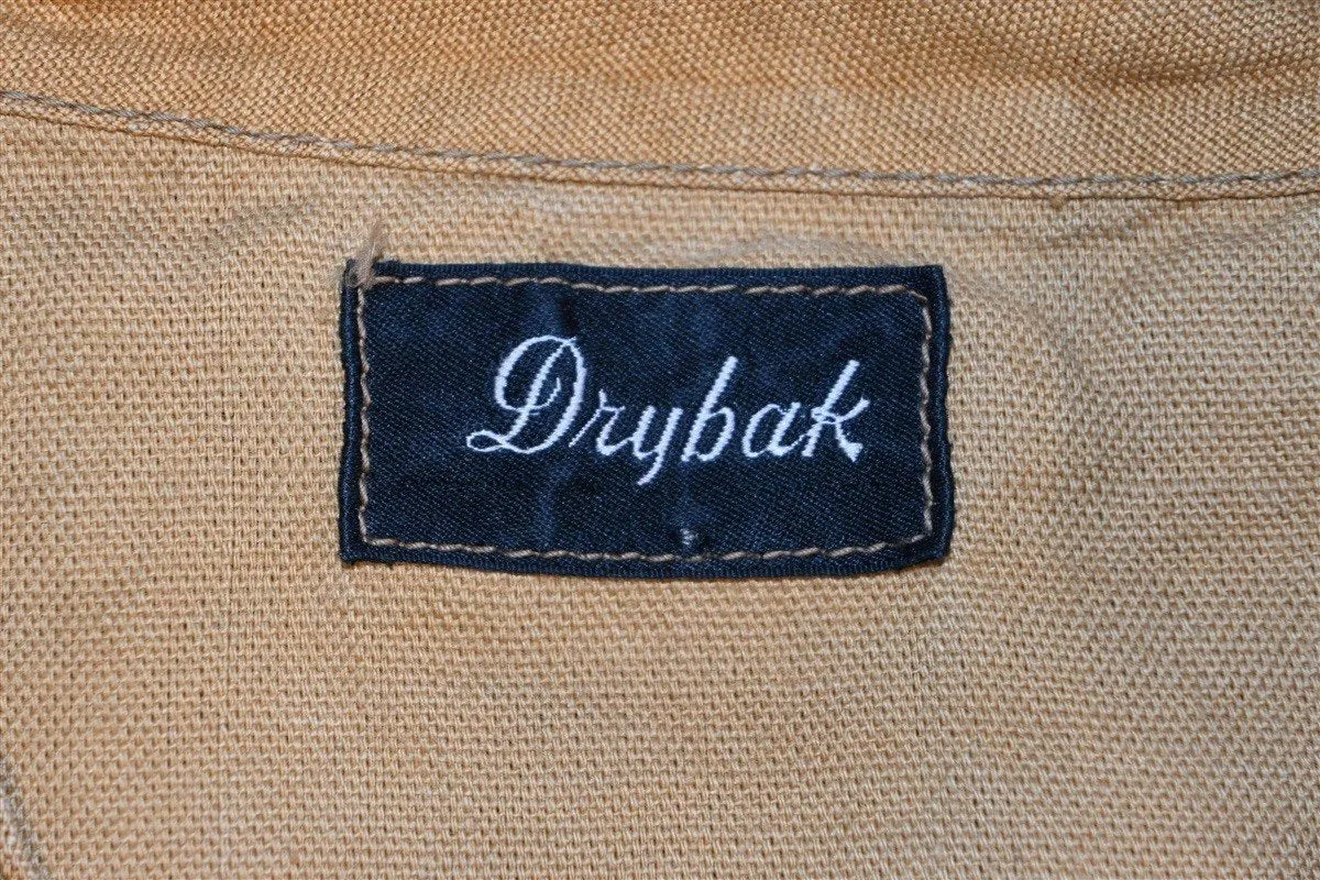 50s Drybak Brown Button Up Hunting Vest Medium