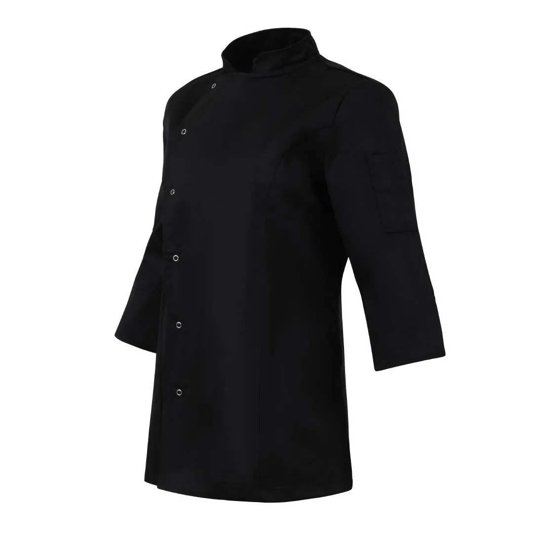 BA110-XS Whites Ladies Fitted Chef Jacket Black Size XS