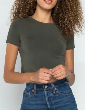 Bamboo Cropped Tee