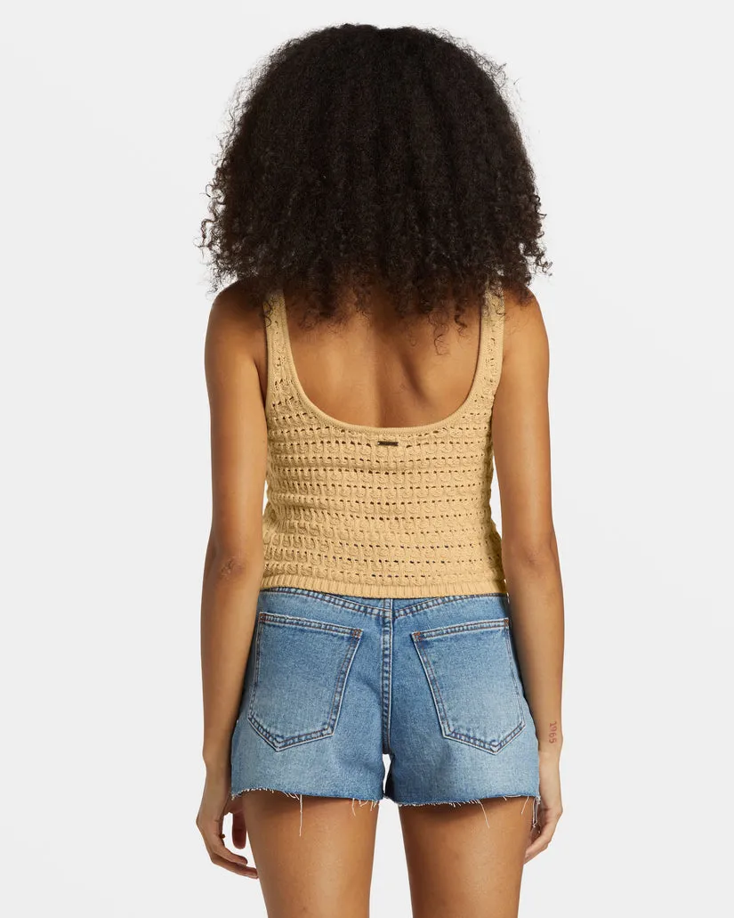 Billabong Hot Shot Crochet Cropped Tank