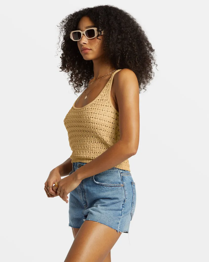 Billabong Hot Shot Crochet Cropped Tank