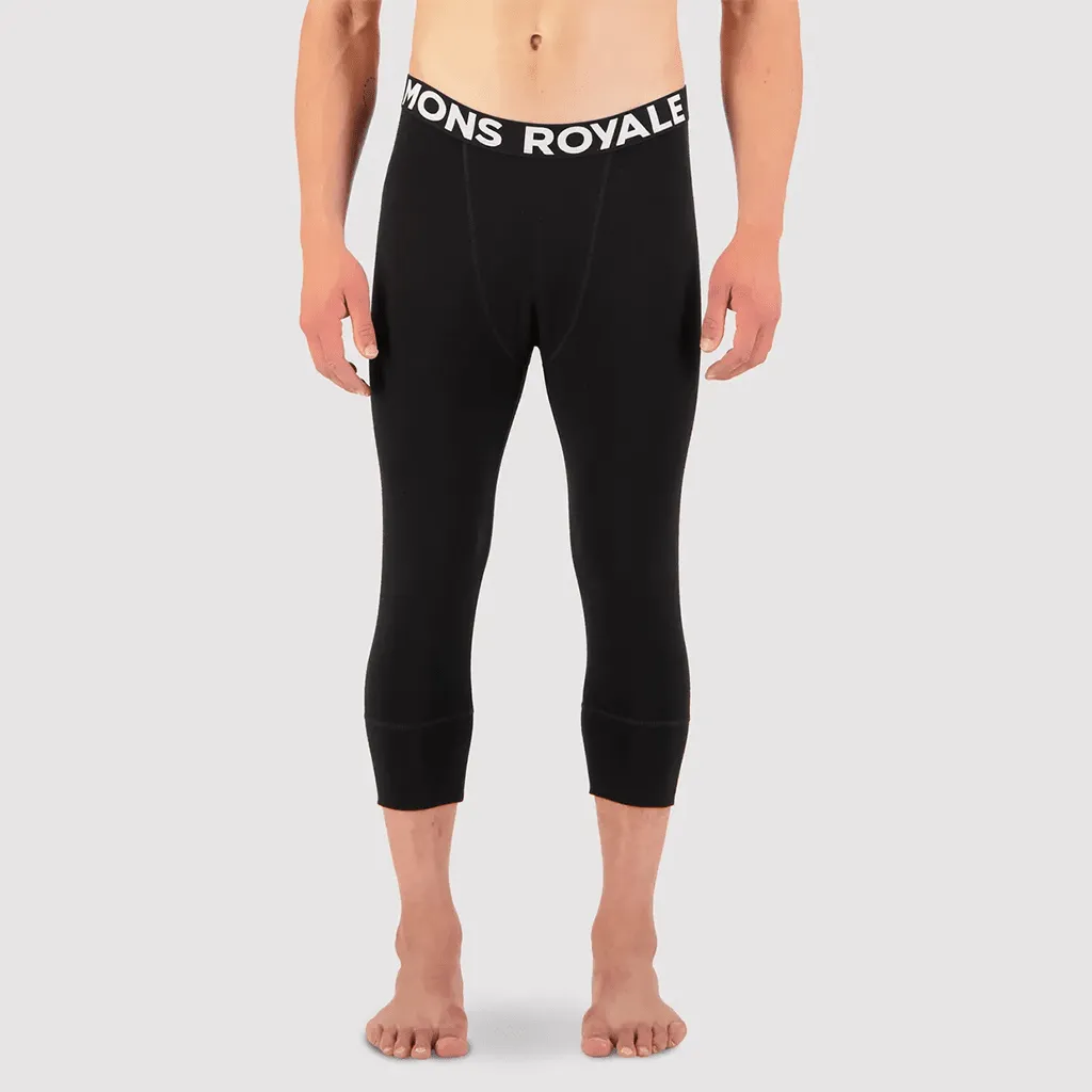 Cascade merino flex 3/4 baselayer bottom - Black