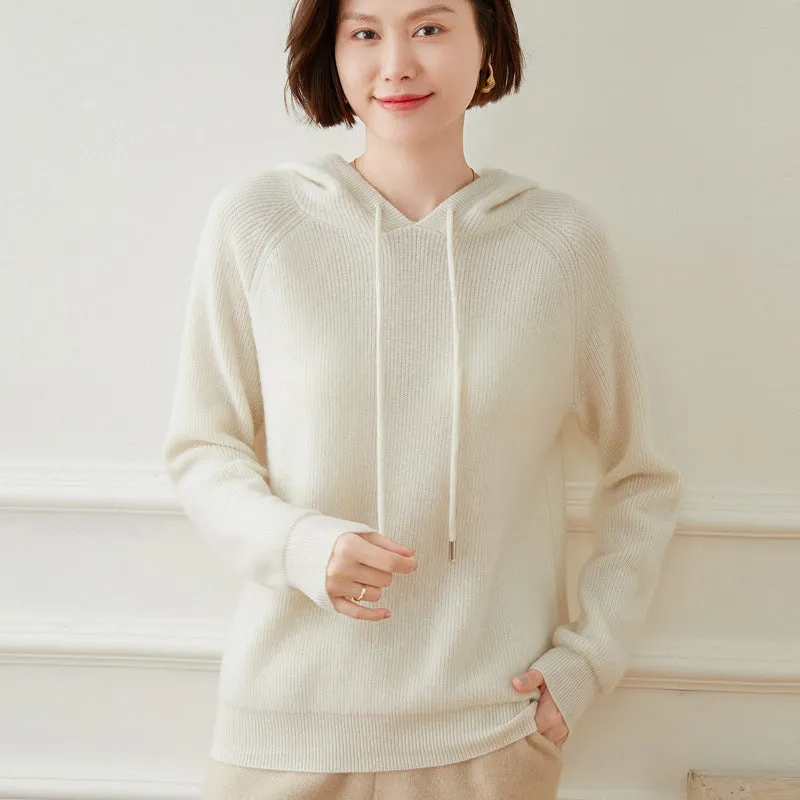 Cashmere Hoodie Sweater for Women Cashmere Hooded Cashmere Sweater