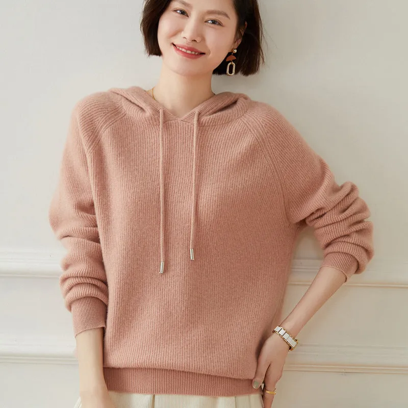 Cashmere Hoodie Sweater for Women Cashmere Hooded Cashmere Sweater