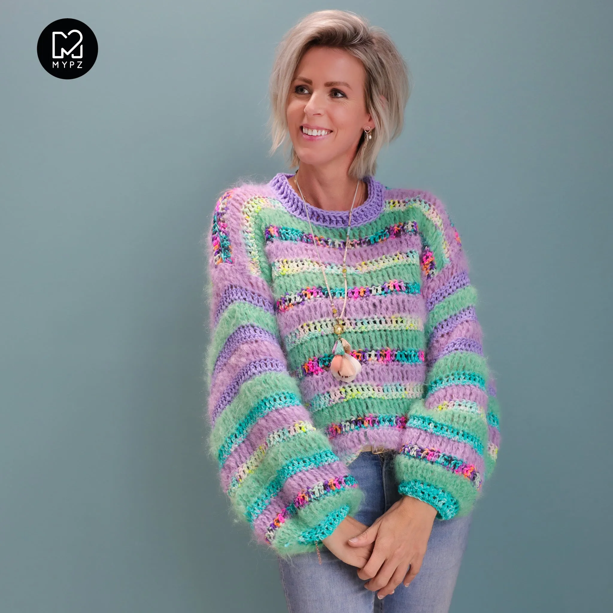 Crochet kit – MYPZ Chunky pullover Archie (ENG-NL-DE)