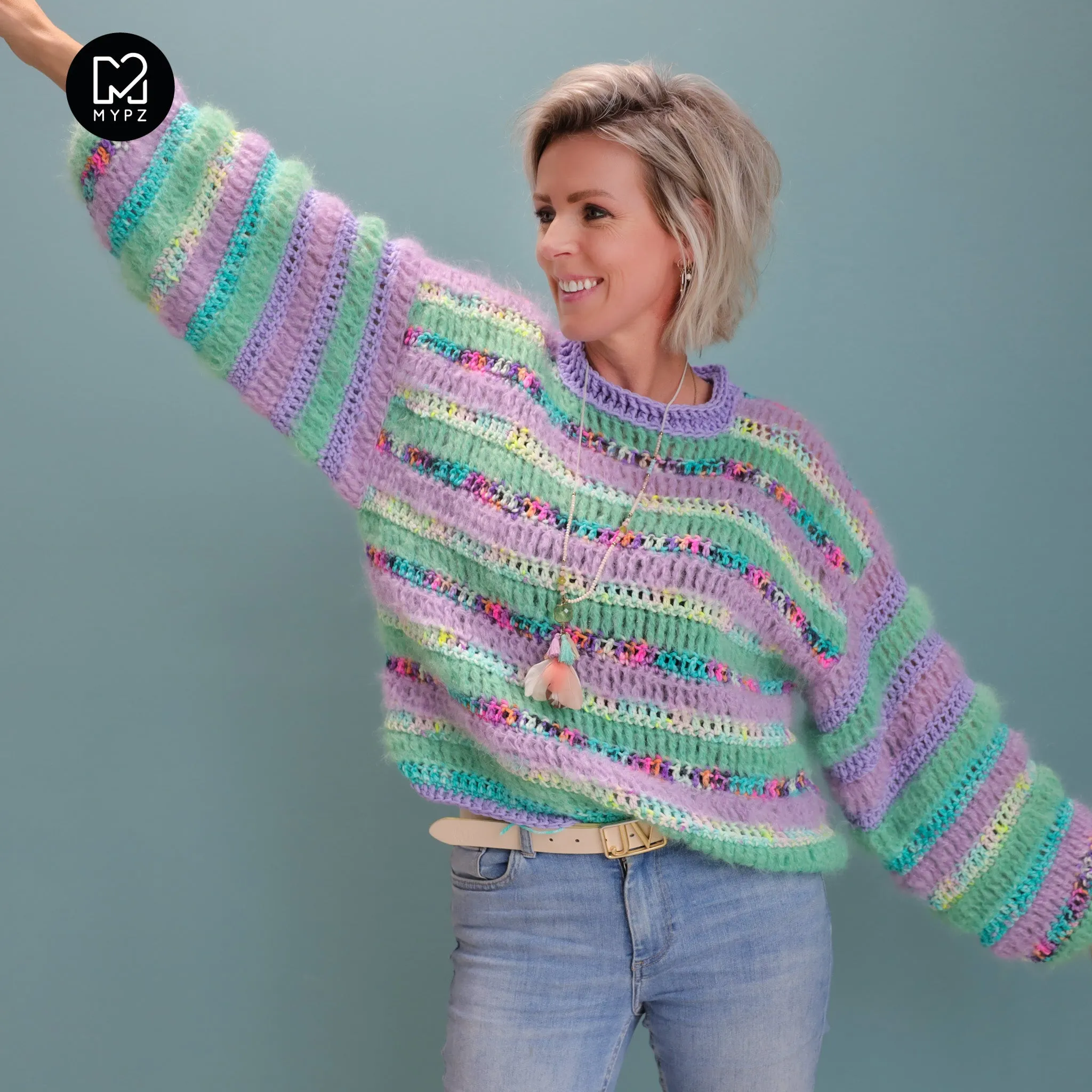 Crochet pattern – MYPZ Chunky pullover Archie (ENG-NL-DE)