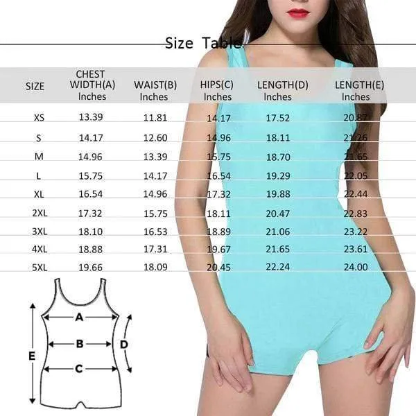 Custom All You Face Swimsuit Personalized Women's One Piece Boyleg Bathing Suit Birthday Gift For Her