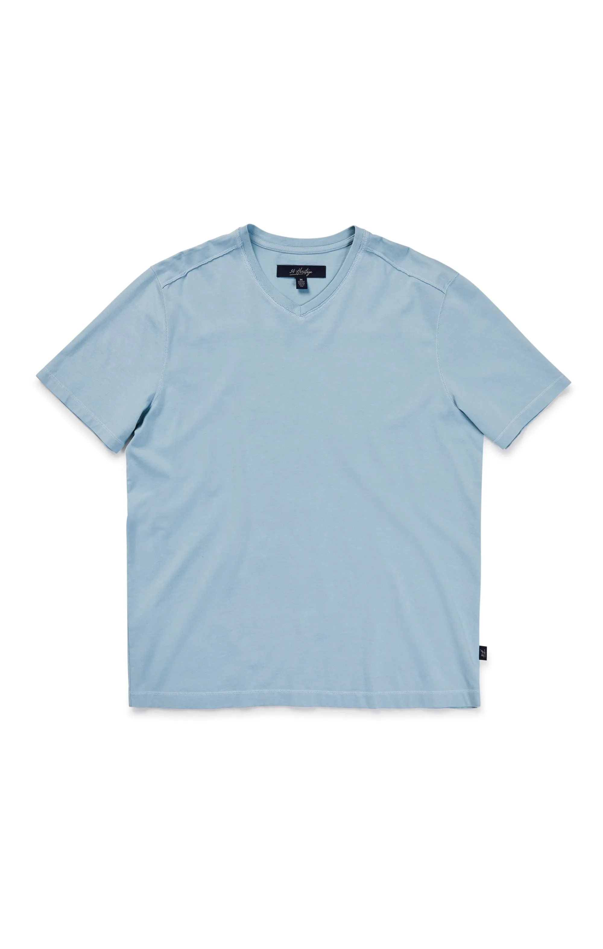 Deconstructed V-Neck T-Shirt in Forget-Me-Not