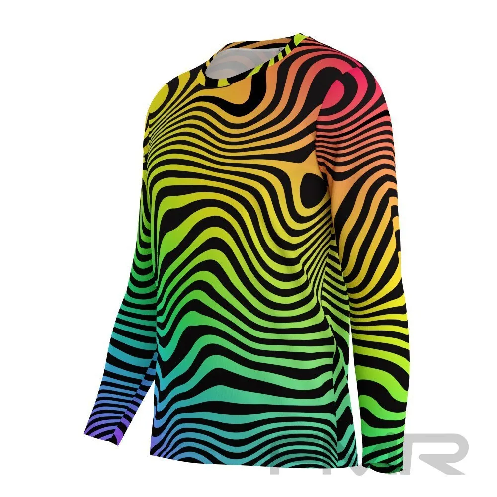 FMR Men's Rainbow Zebra Long Sleeve Shirt