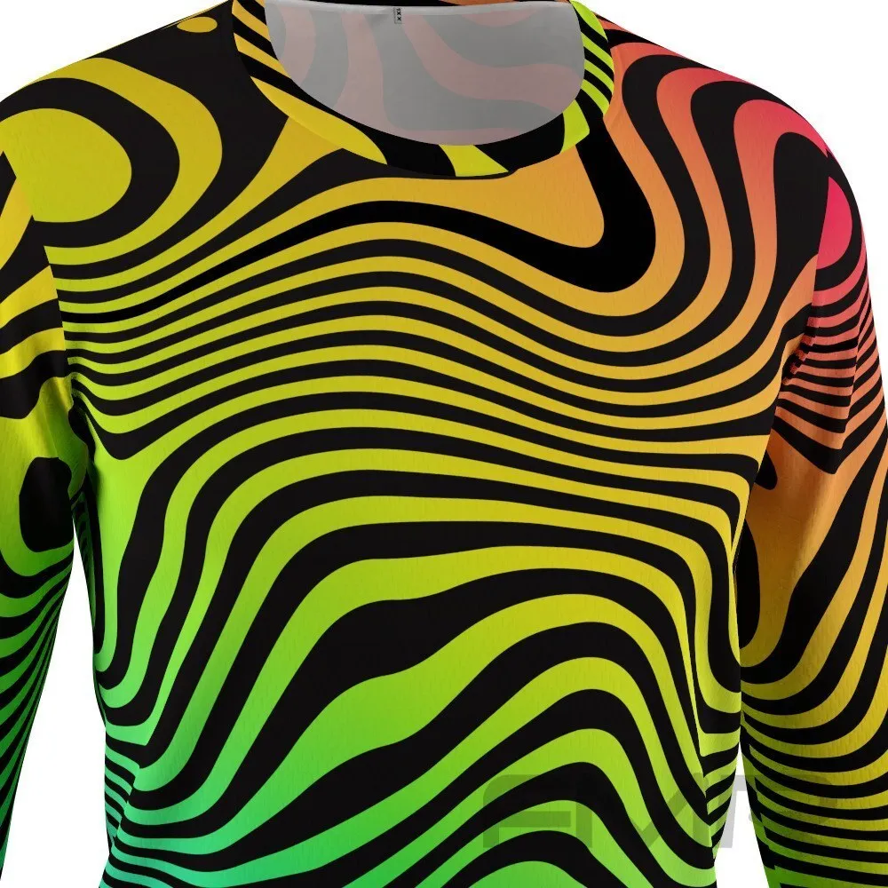 FMR Men's Rainbow Zebra Long Sleeve Shirt