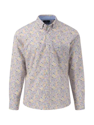 FYNCH HATTON® Premium Multi Print Shirt/Dusty Lavender - New SS24