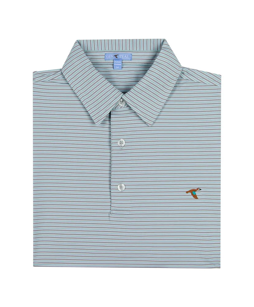 GenTeal - Freeport Stripe Performance Polo