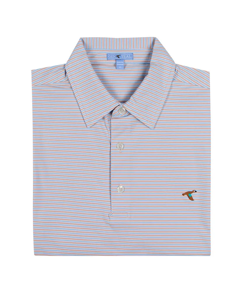 GenTeal - Freeport Stripe Performance Polo