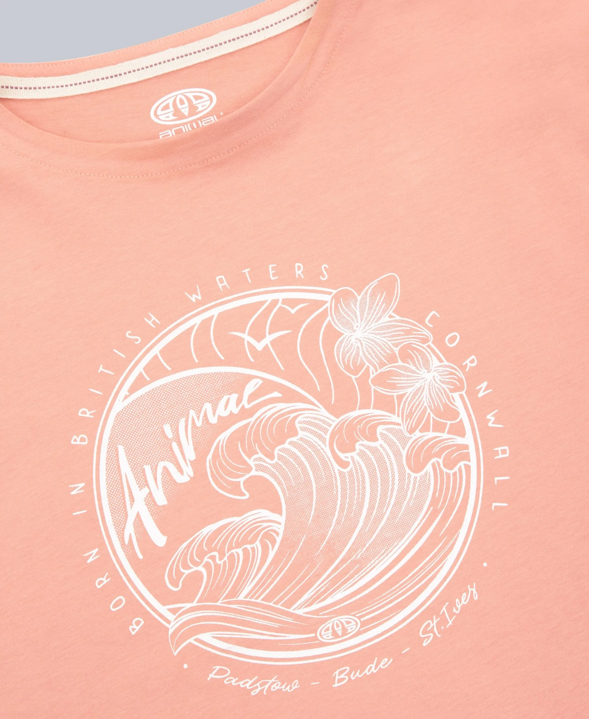 Holly Womens Printed T-Shirt - Coral