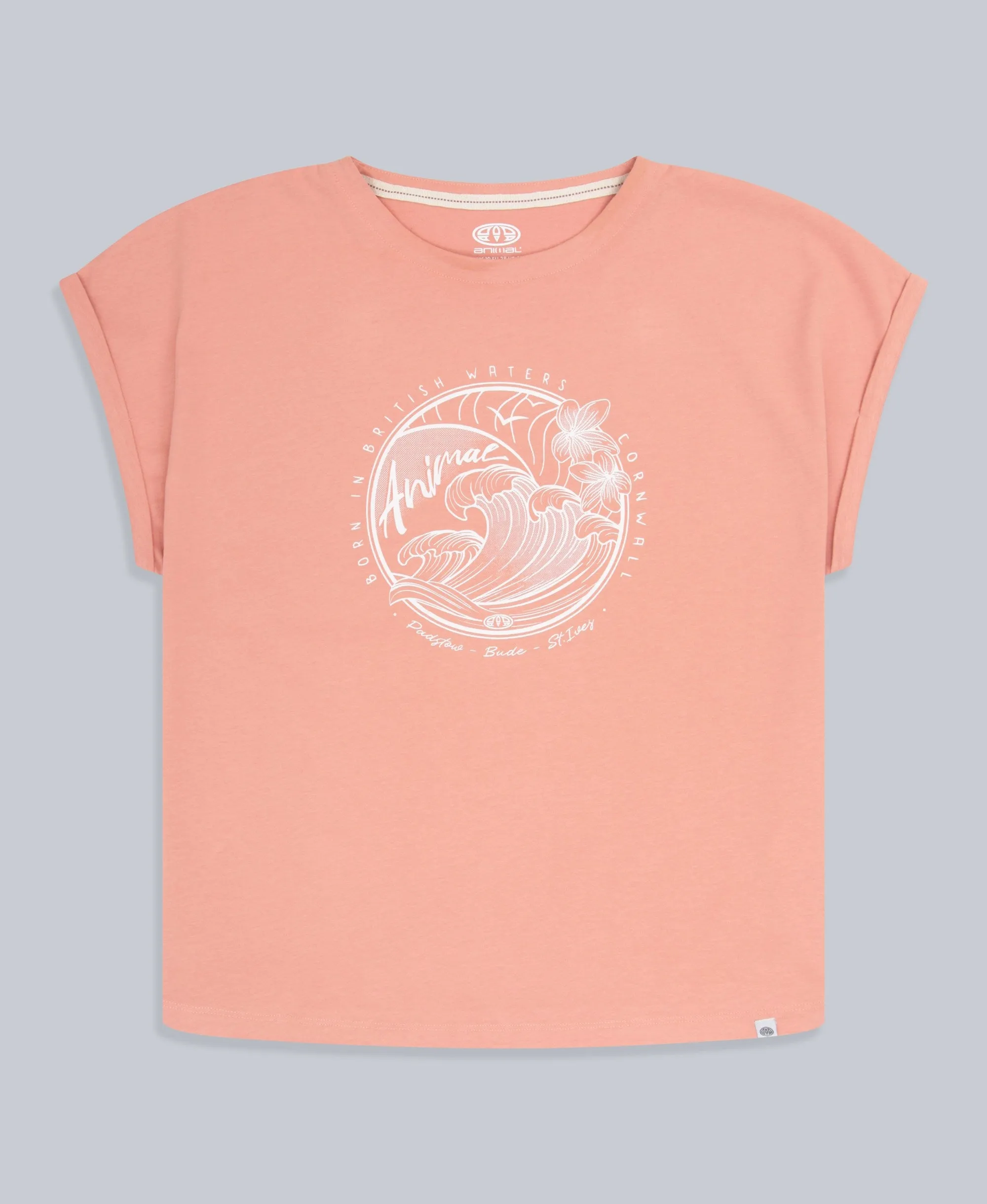 Holly Womens Printed T-Shirt - Coral