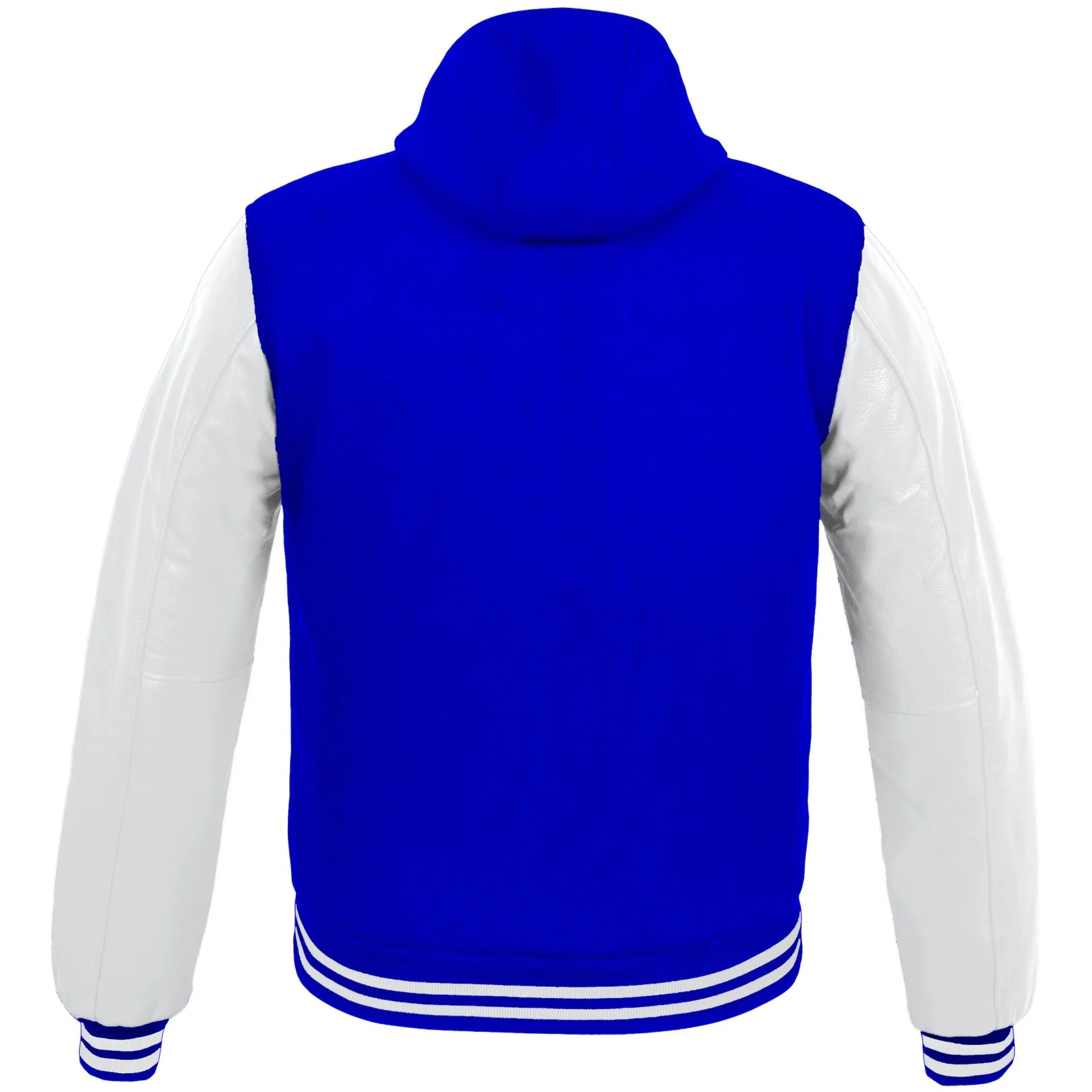 Kids Varsity Hoodie Wool Leather Blue/White