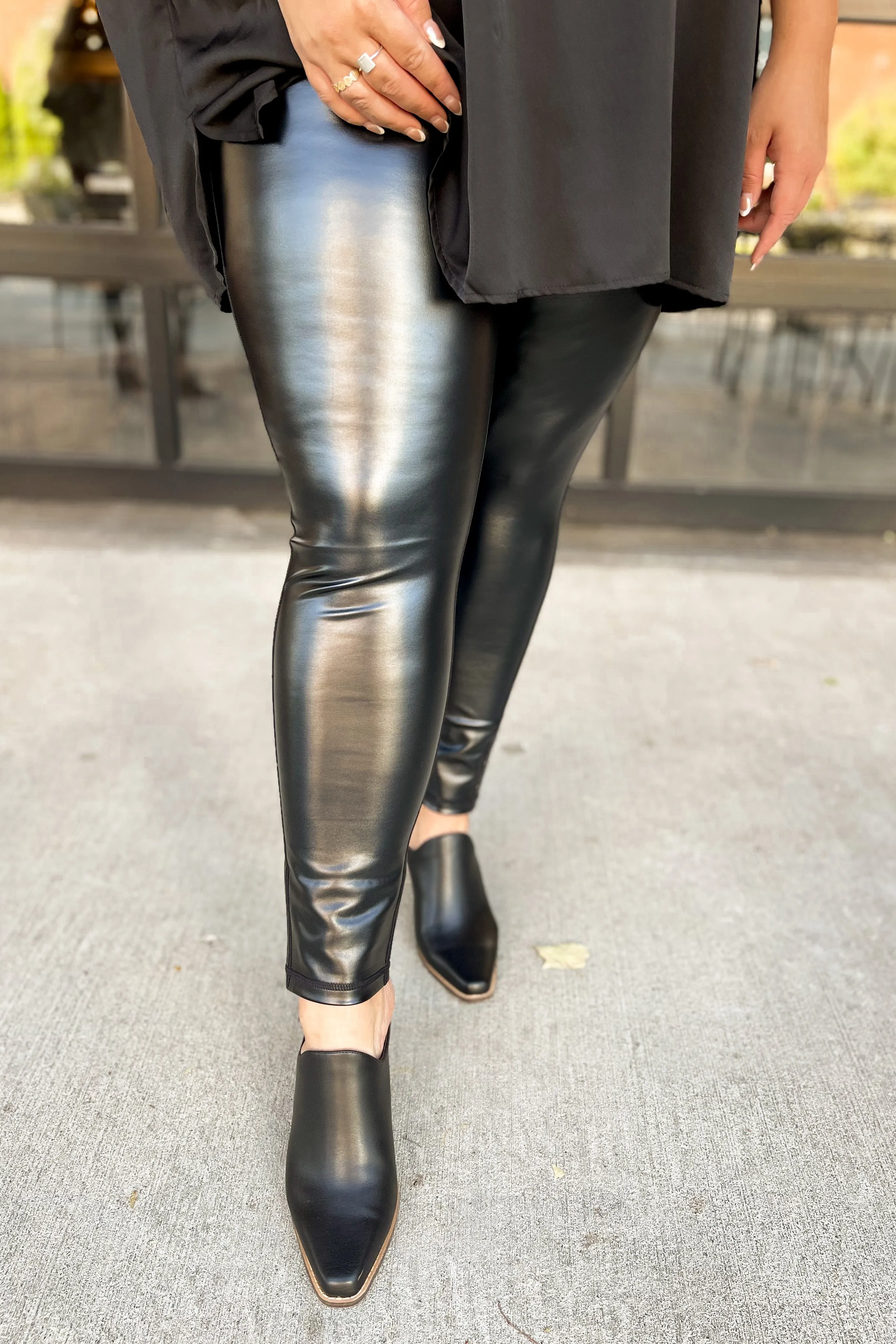 Leandra Glossy Liquid Faux Leather Highwaist Leggings *FINAL SALE*