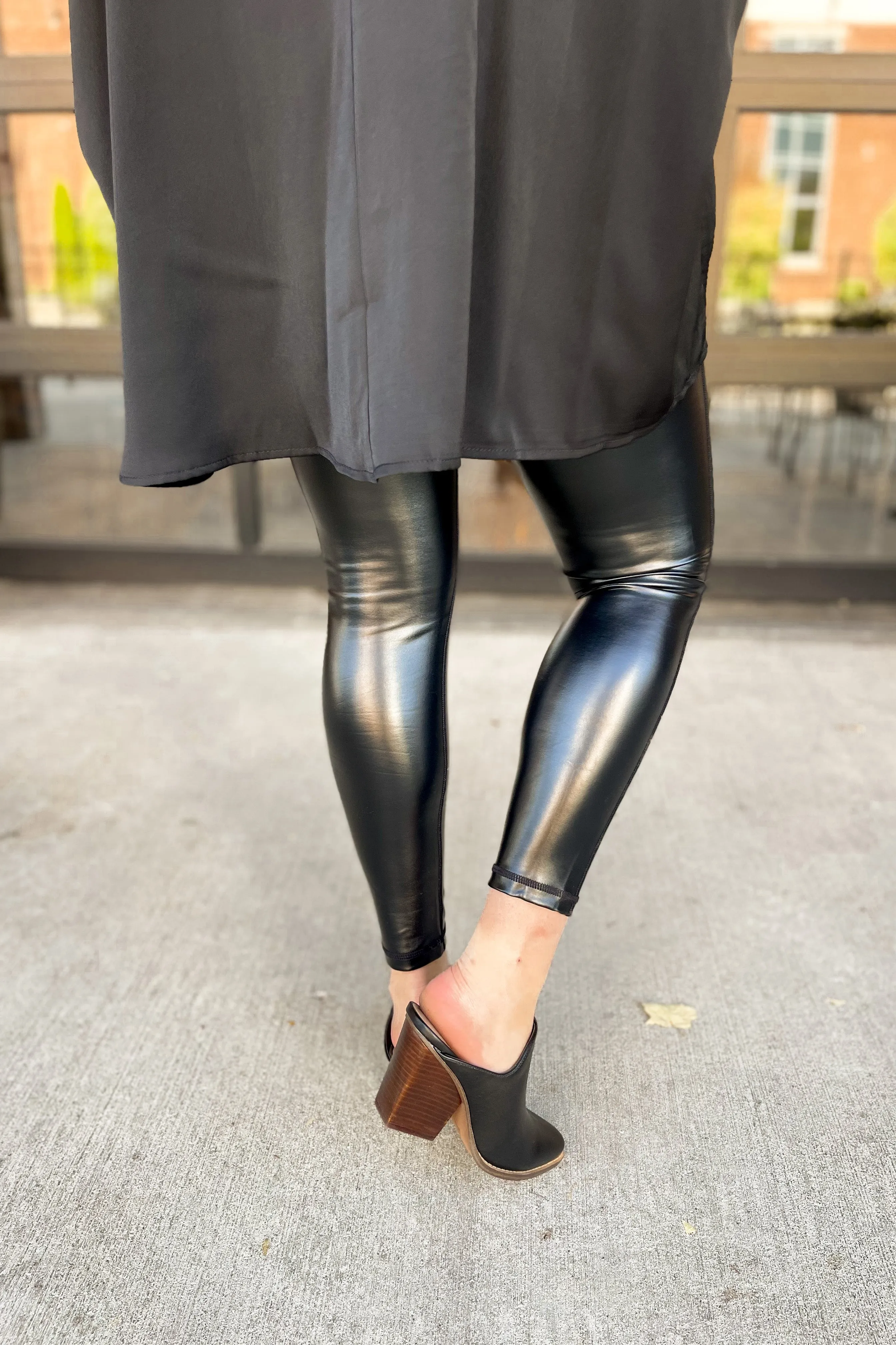 Leandra Glossy Liquid Faux Leather Highwaist Leggings *FINAL SALE*