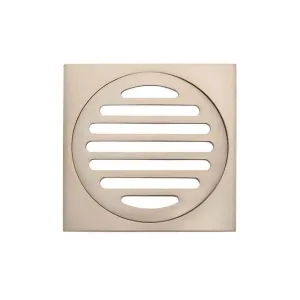 Meir Square Floor Grate Shower Drain 100mm Outlet - Champagne