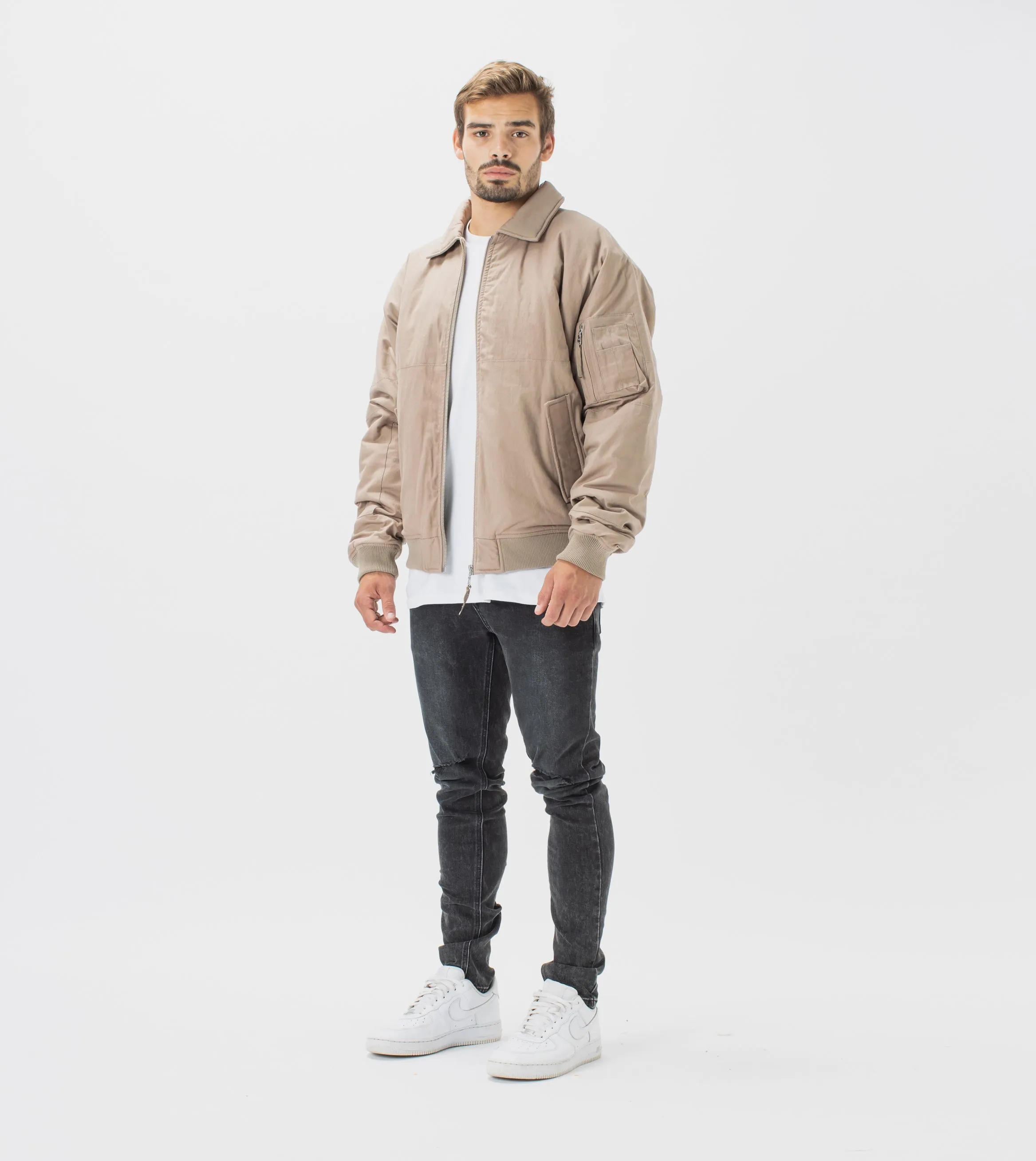 Militat Bomber Jacket Sandstone