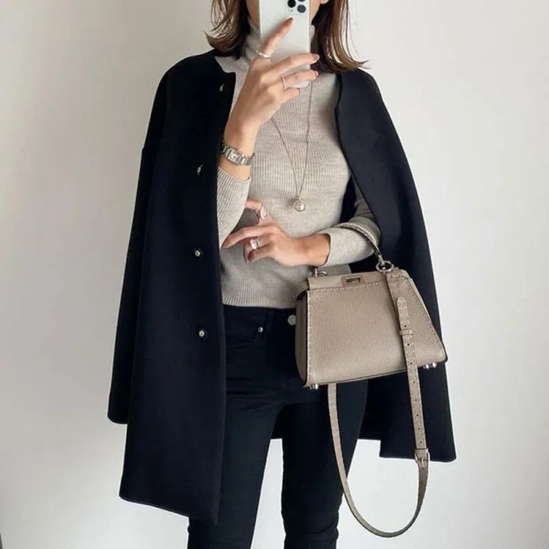 Minimalist Buttoned Coat