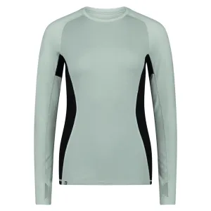 Olympus merino women's baselayer top - Glacier / Dew / Black