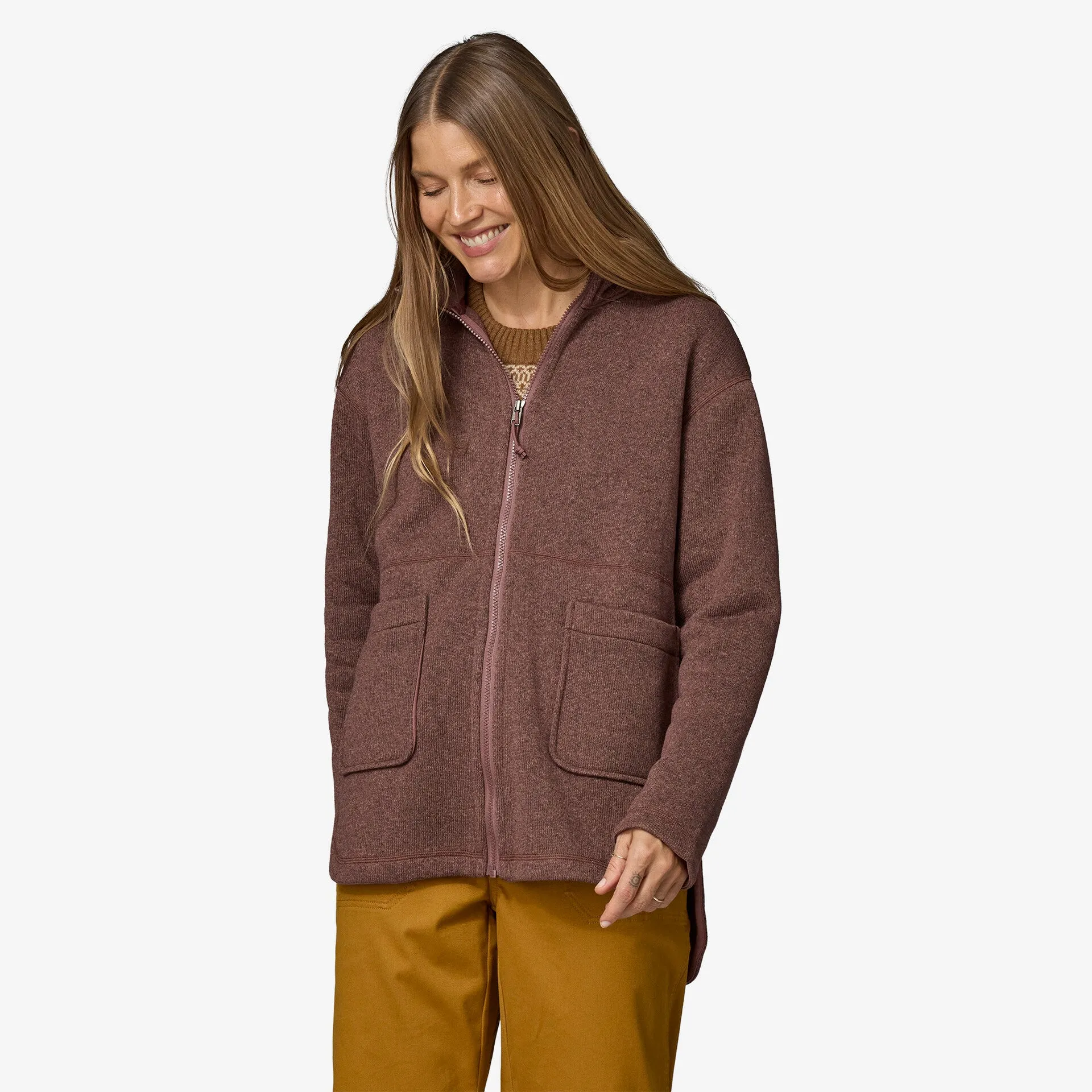 Patagonia Women's Better Sweater Oversized Fleece Coat - DULSE MAUVE