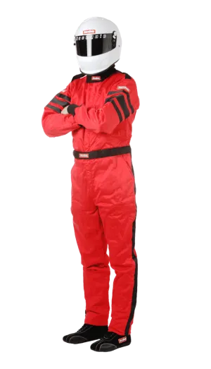 RaceQuip One Piece Multi Layer Fire Suit - Red - Medium - 120013