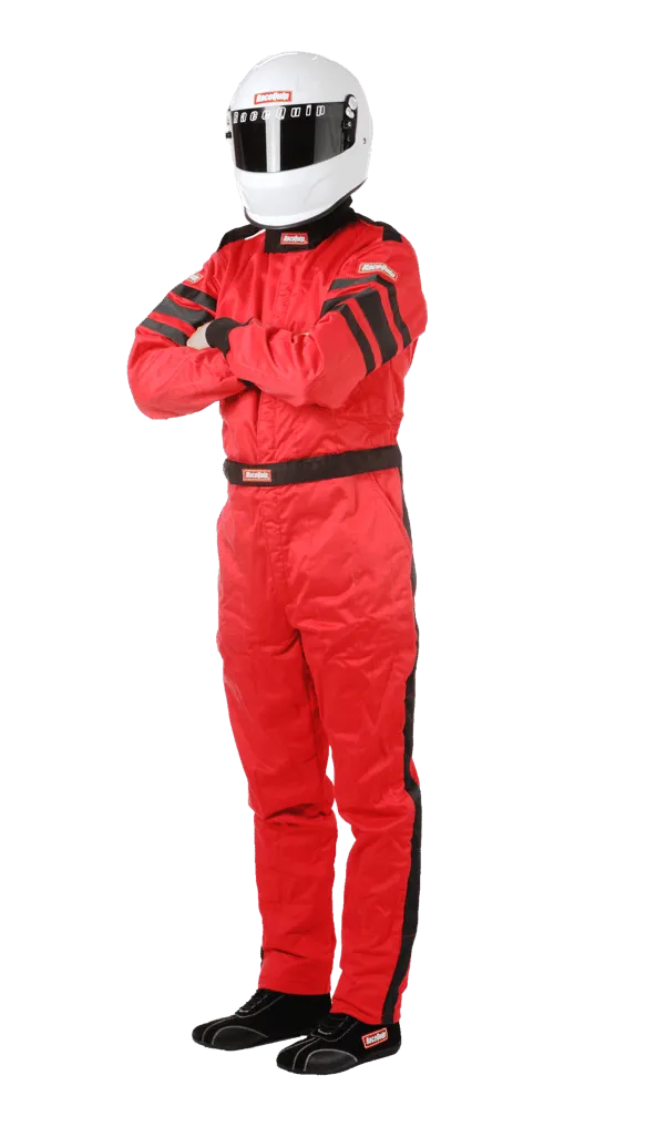 RaceQuip One Piece Multi Layer Fire Suit - Red - Medium - 120013