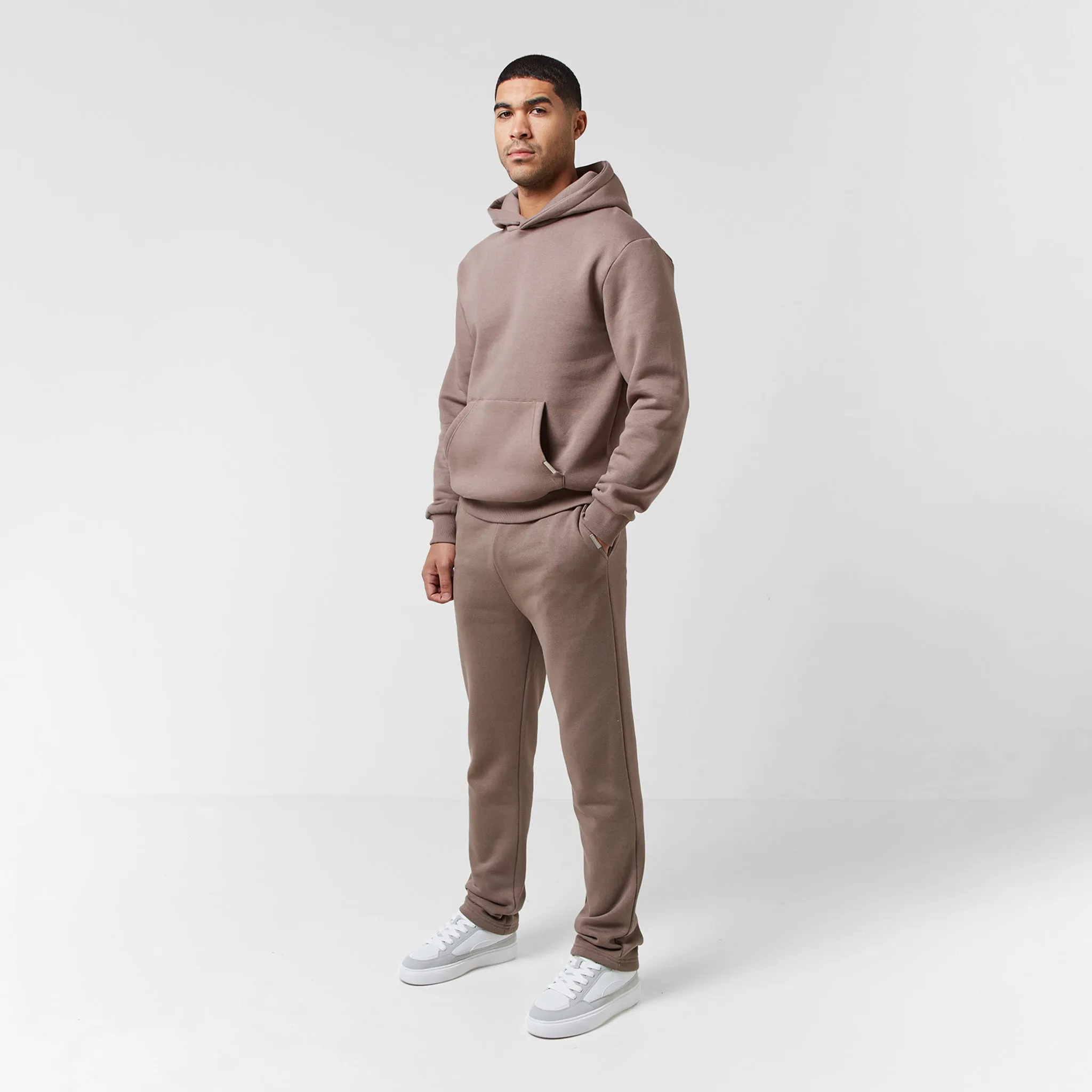 Relaxed Fit Hoodie | Washed Brown