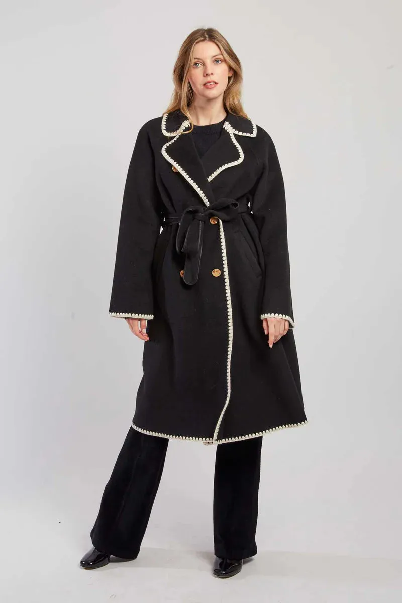 RENE DERHY Black & White Coat