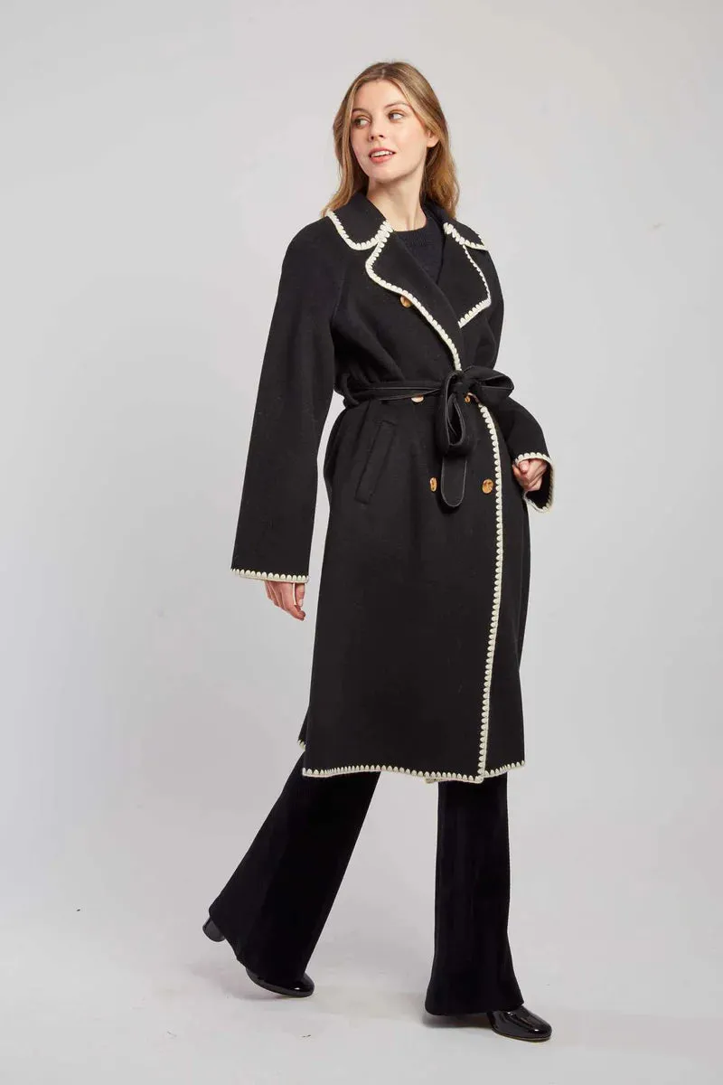 RENE DERHY Black & White Coat