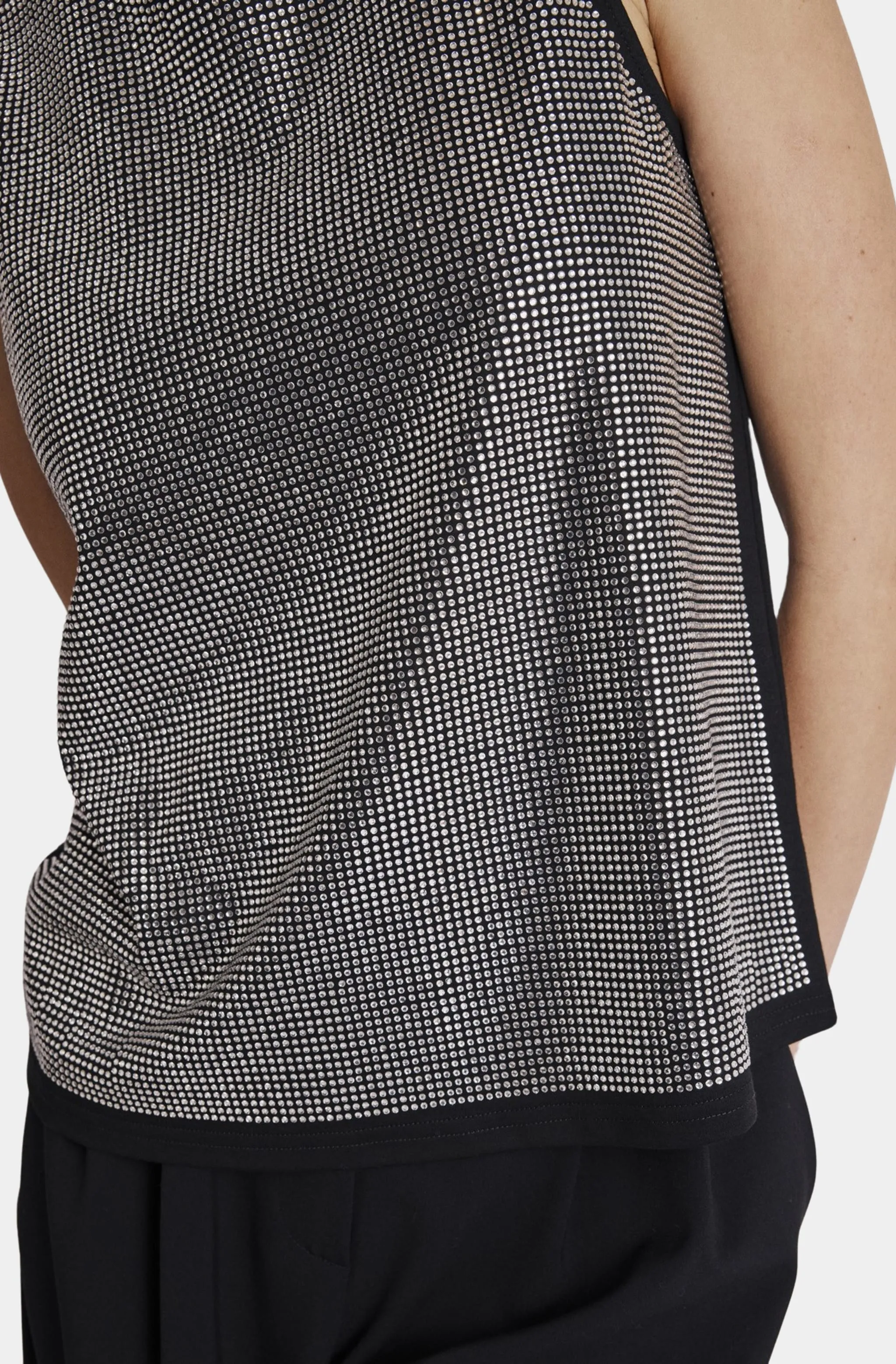 Round Neck Tank With Strass