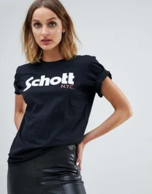 Schott relaxed t-shirt with front logo