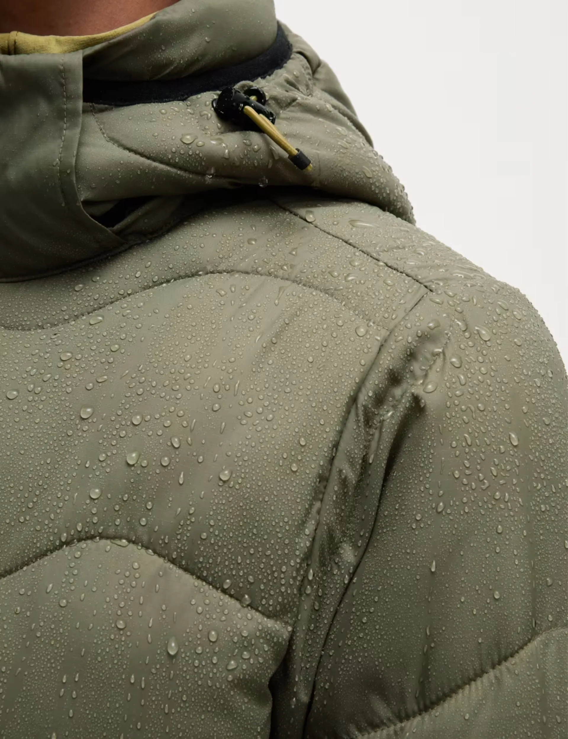 Stormwear Quilted Hooded Puffer Jacket - Dark Khaki