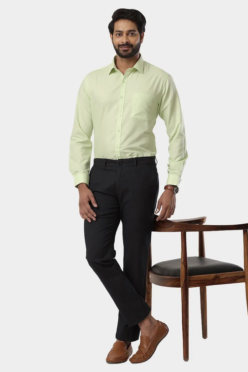 Super Soft - Pale Green Formal Shirts for Men | Ariser