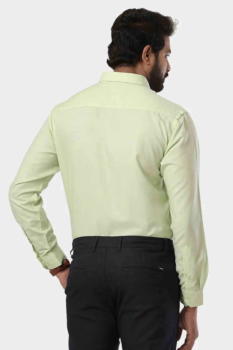 Super Soft - Pale Green Formal Shirts for Men | Ariser