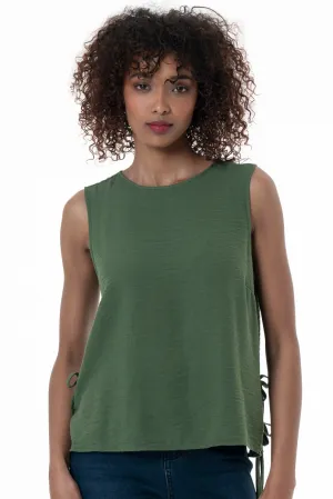 Tank Top With Side Ties _ 153821 _ Green