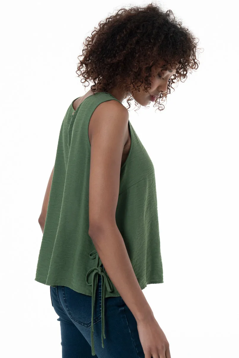 Tank Top With Side Ties _ 153821 _ Green