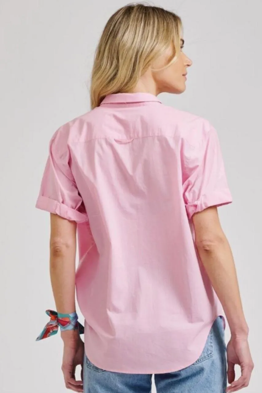 The Annie Short Sleeve Shirt | Powder Pink