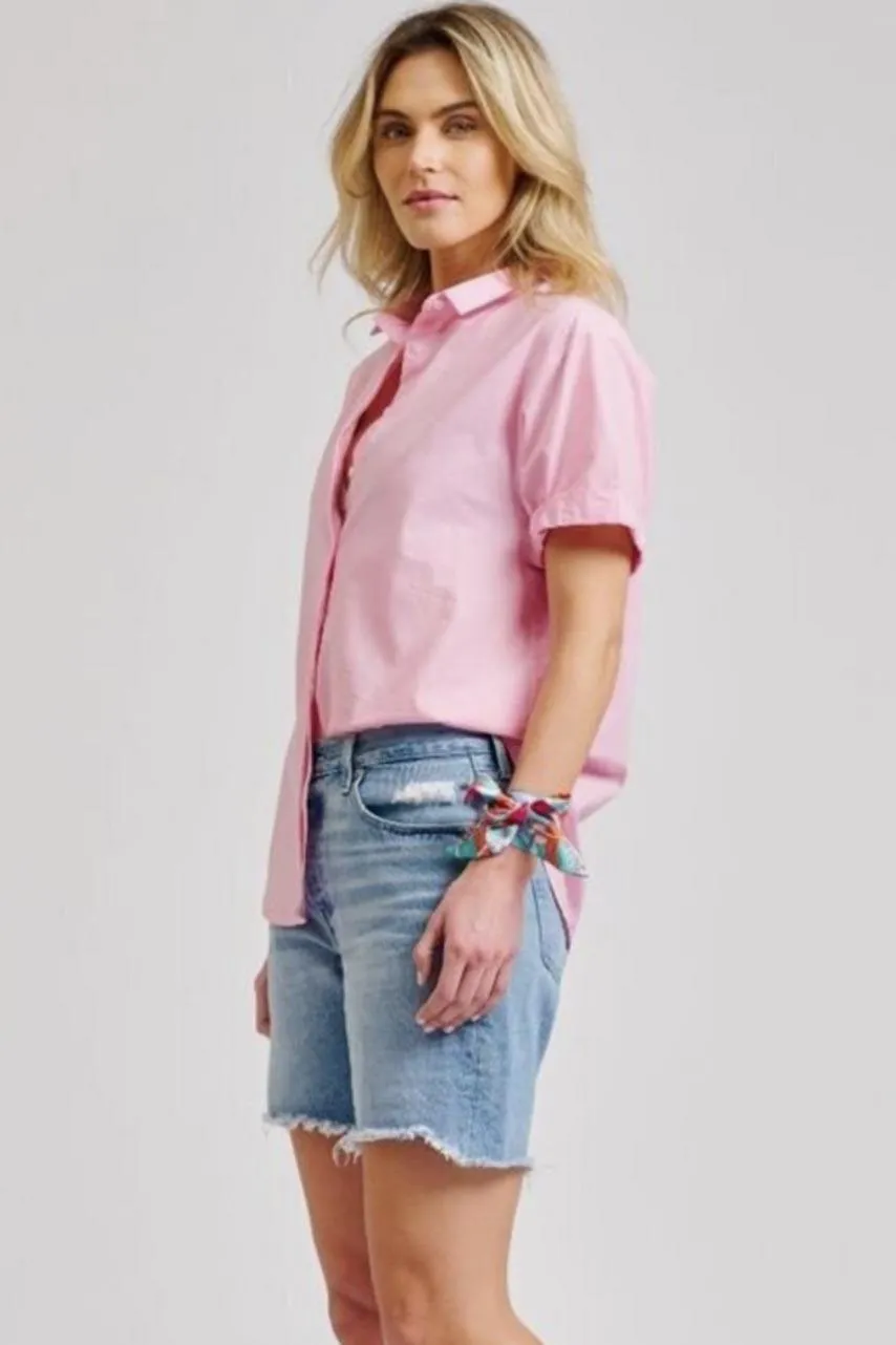 The Annie Short Sleeve Shirt | Powder Pink