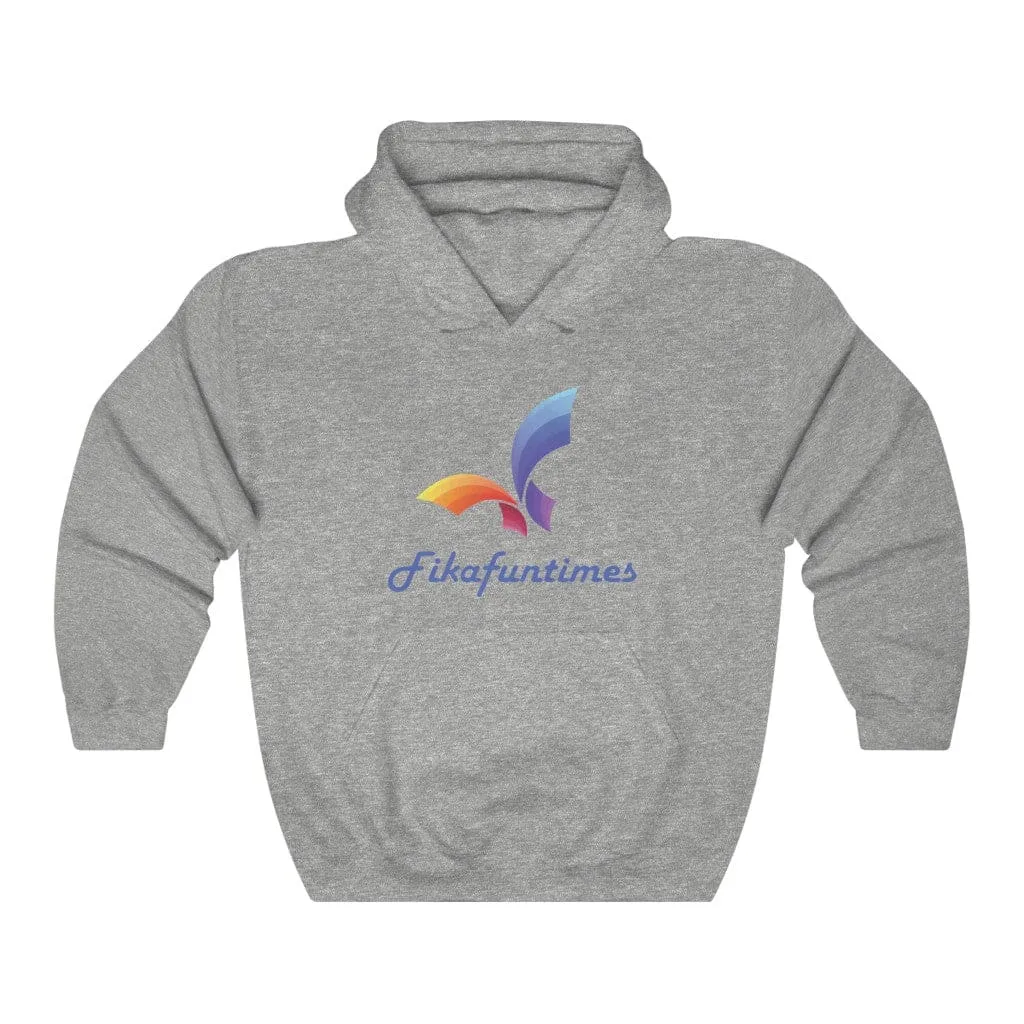 Unisex Fikafuntimes Logo Multicolor Print Kangaroo Pocket Hoodie