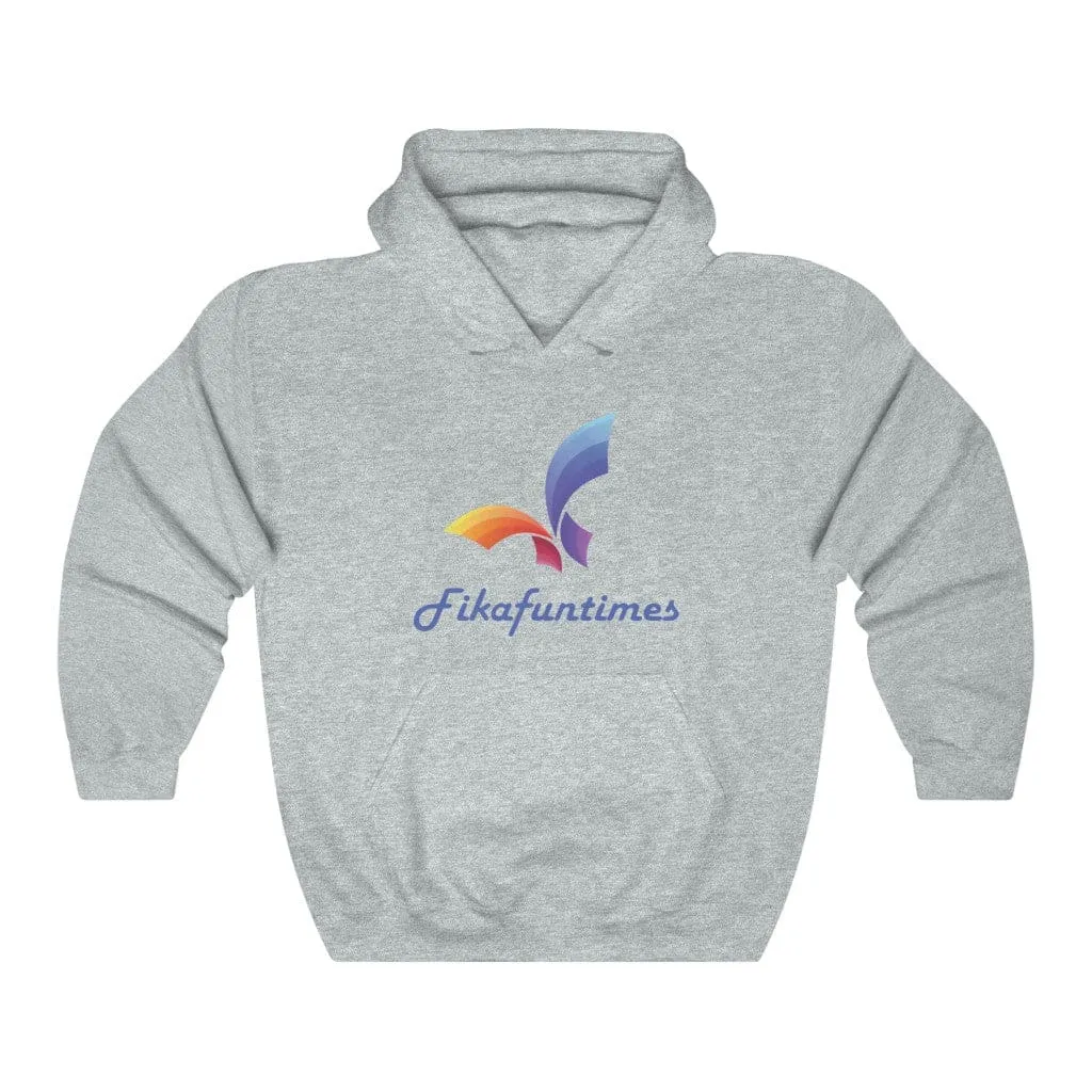 Unisex Fikafuntimes Logo Multicolor Print Kangaroo Pocket Hoodie