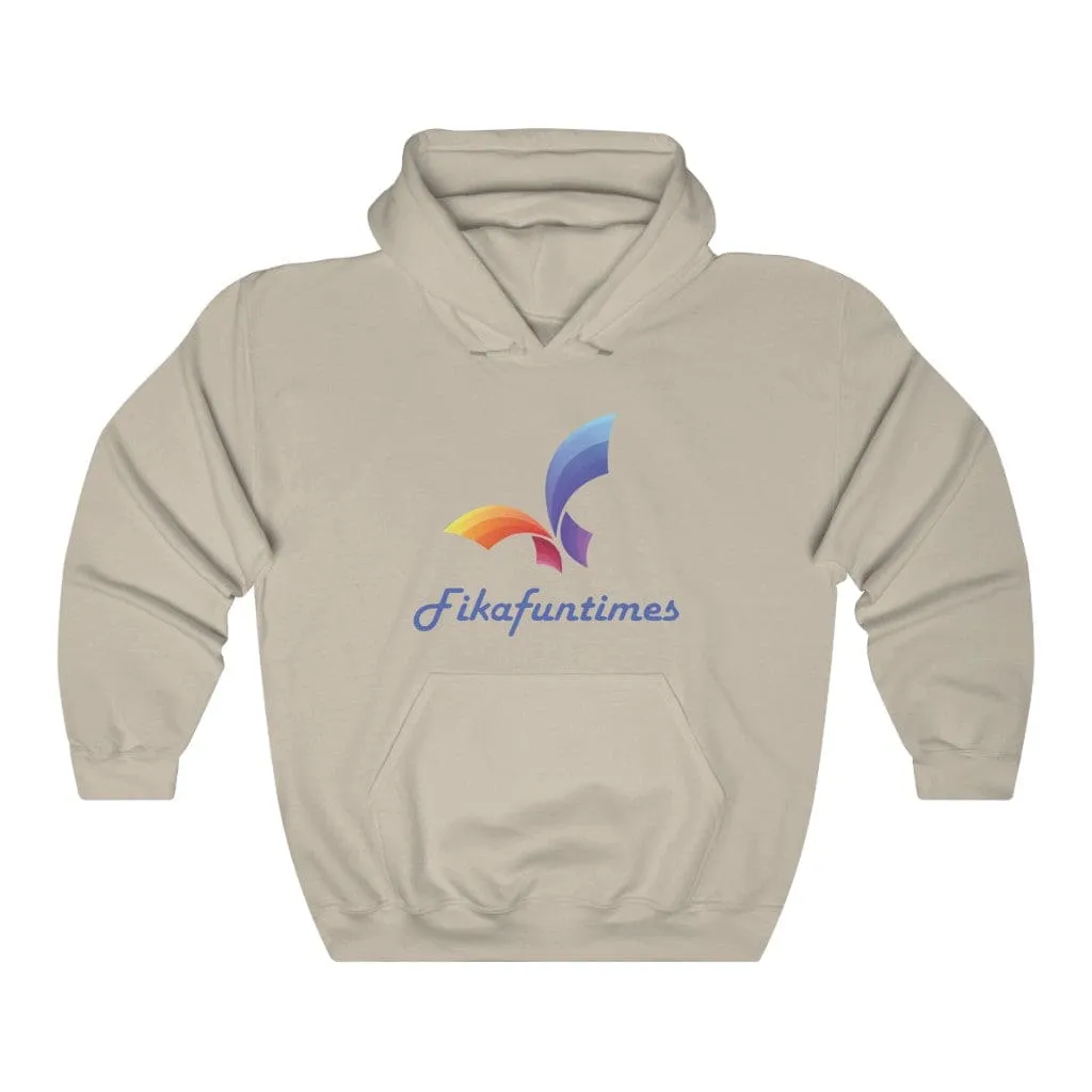 Unisex Fikafuntimes Logo Multicolor Print Kangaroo Pocket Hoodie