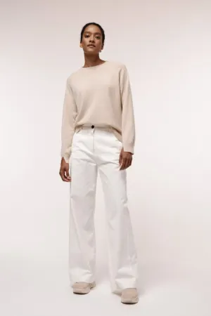 White High Waist Marlene Pants Lanius