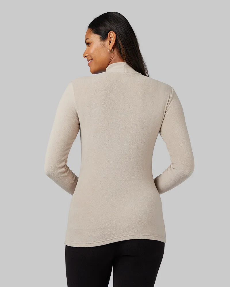 WOMEN'S HEAVYWEIGHT FLEECE BASELAYER MOCK TOP