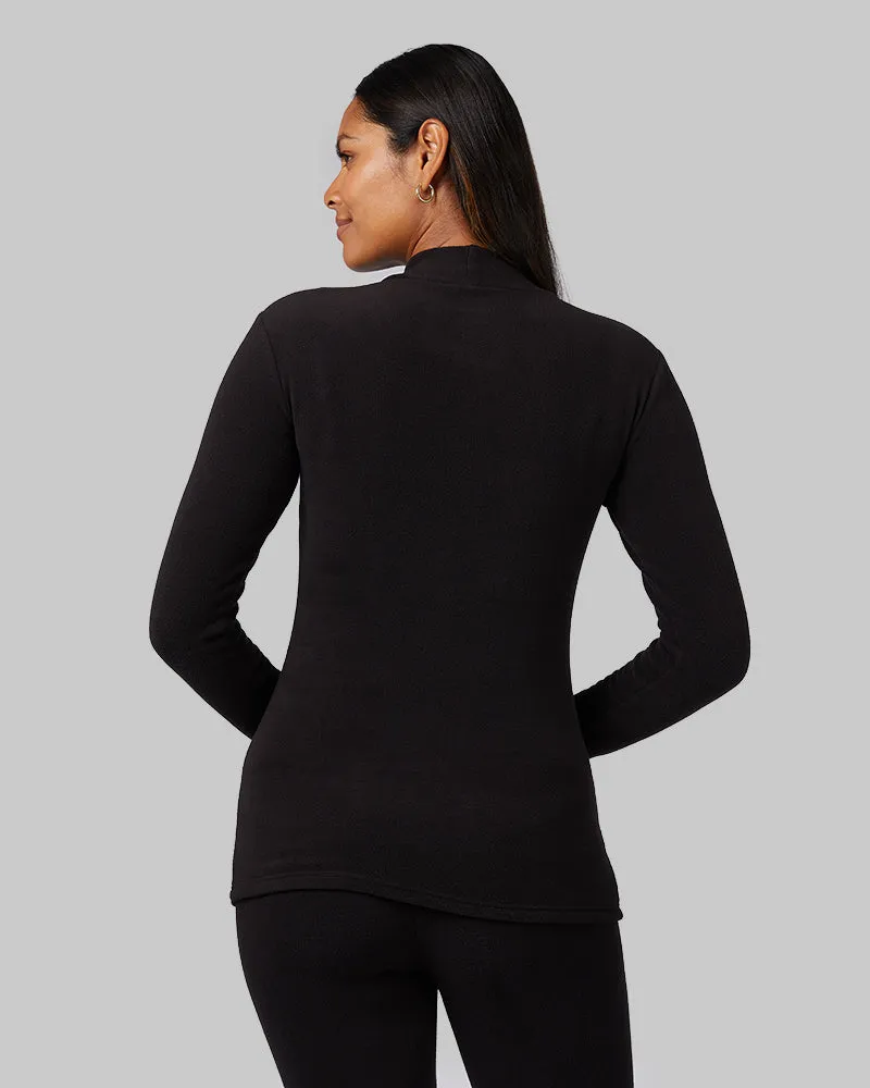 WOMEN'S HEAVYWEIGHT FLEECE BASELAYER MOCK TOP